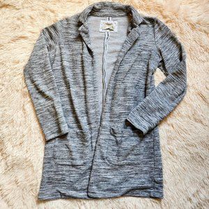 Anthropologie Saturday Sunday Terry Gray Heather Long Open Cardigan - Size S